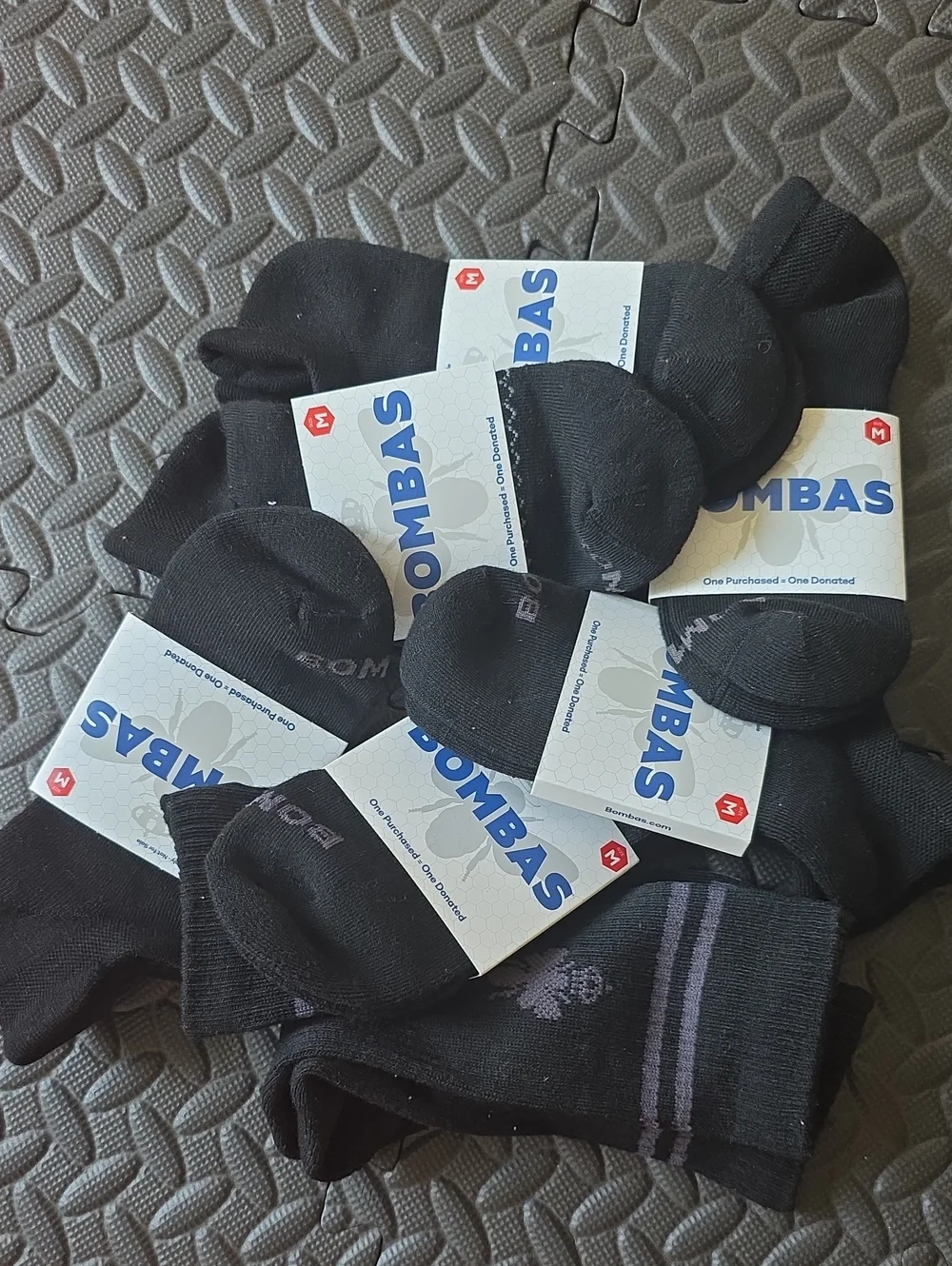 Bombas Black Low-Cut Athletic No-Show Socks - Pack